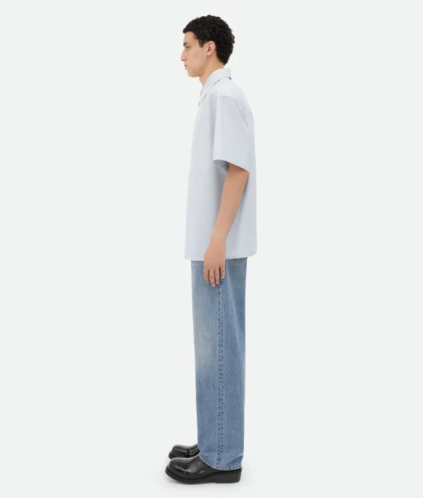 Bottega Veneta Short-Sleeved Cotton Canvas Shirt> Shirts