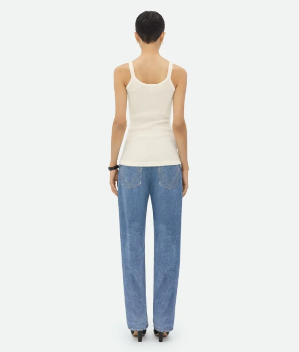Bottega Veneta Slim Fit Light Cotton Tank Top>Women Tops And T-Shirts