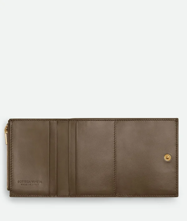 Bottega Veneta Small Cassette Tri-Fold Zip Wallet>Women Small Wallets
