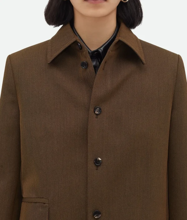 Bottega Veneta Soft Wool Twill Overshirt>Women Shirts