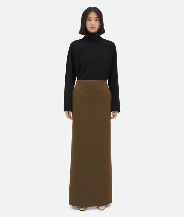 Bottega Veneta Soft Wool Twill Skirt>Women Skirts