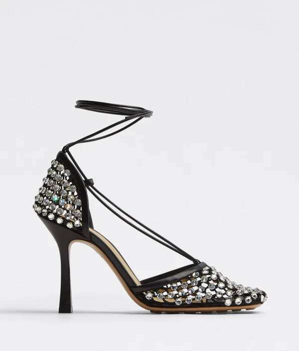 Bottega Veneta Sparkle Stretch Lace-Up Sandal>Women Sandals