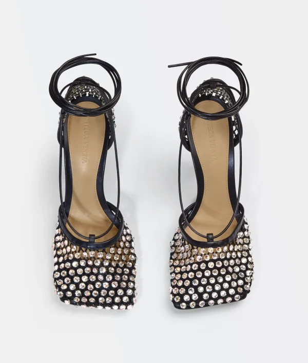 Bottega Veneta Sparkle Stretch Lace-Up Sandal>Women Sandals