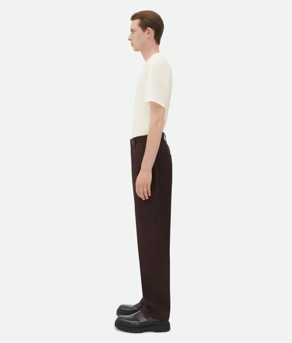 Bottega Veneta Stretch Cotton Tapered Trousers> Trousers And Shorts