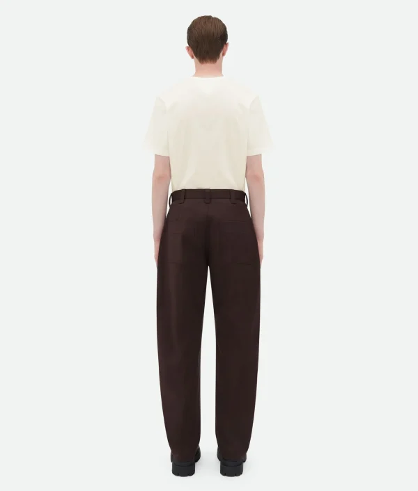 Bottega Veneta Stretch Cotton Tapered Trousers> Trousers And Shorts