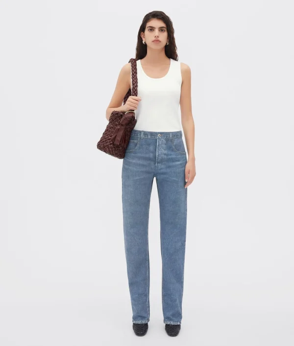 Bottega Veneta Stretch Rib Cotton Tank Top>Women Tops And T-Shirts