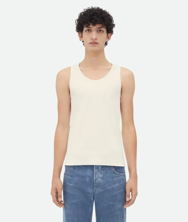 Bottega Veneta Stretch Rib Cotton Tank Top> T-Shirts