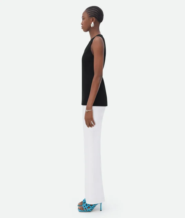 Bottega Veneta Stretch Rib Cotton Tank Top>Women Tops And T-Shirts
