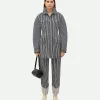 Bottega Veneta Striped Cotton Drill Jacket>Women Jackets