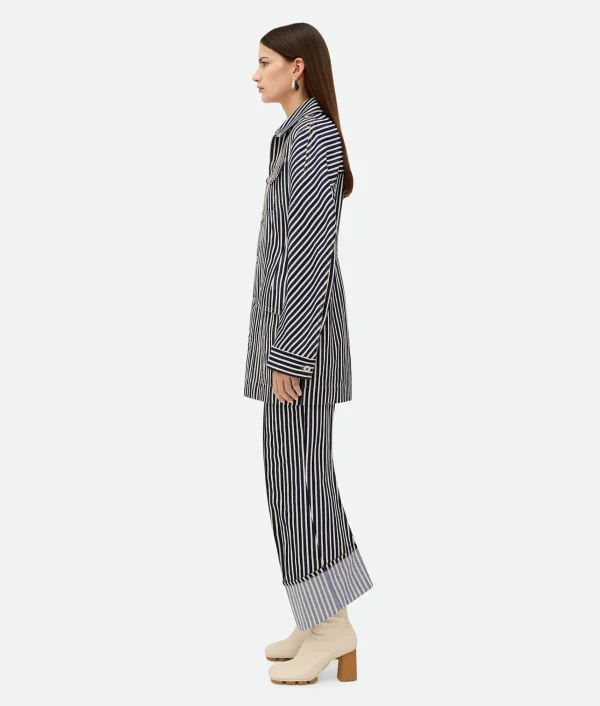 Bottega Veneta Striped Cotton Drill Jacket>Women Jackets