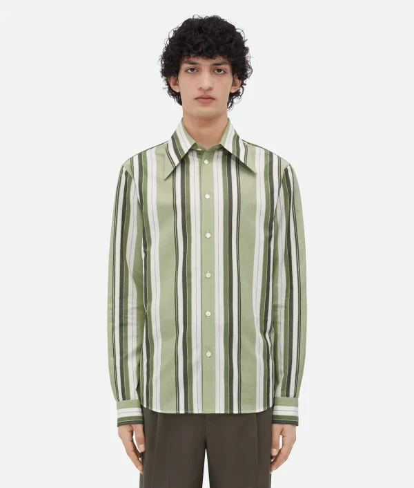 Bottega Veneta Striped Cotton Shirt> Shirts