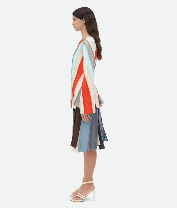 Bottega Veneta Striped Leather Top>Women Leather