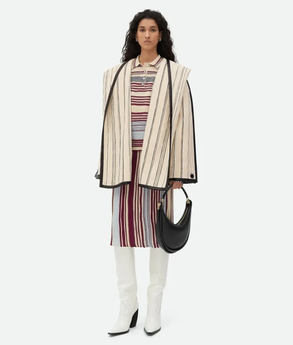 Bottega Veneta Striped Linen Polo>Women Knitwear