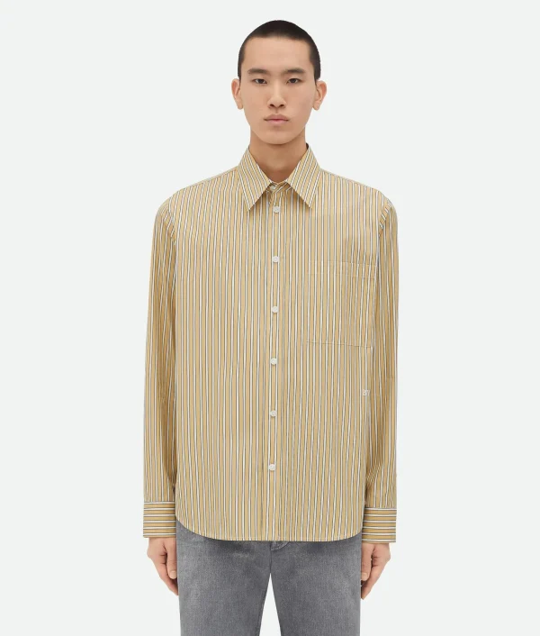 Bottega Veneta Striped Poplin Shirt> Shirts
