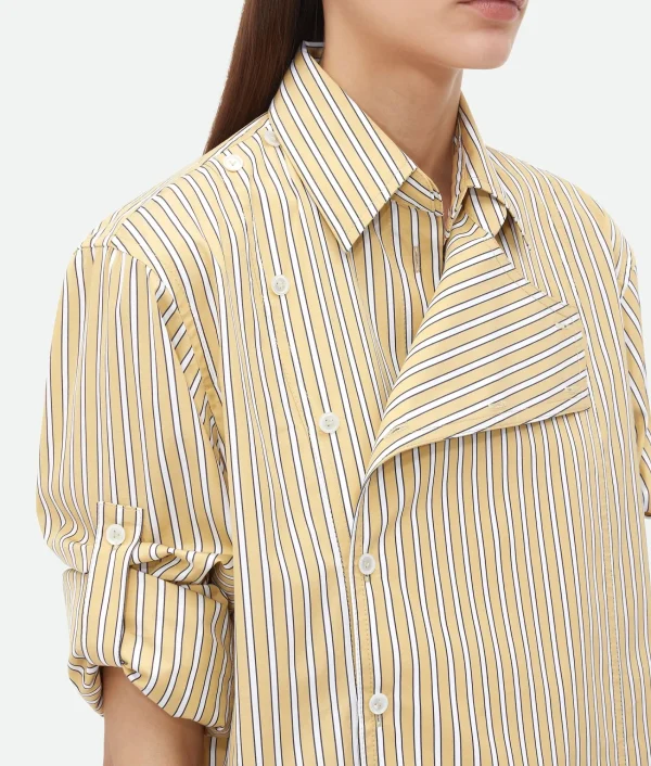 Bottega Veneta Striped Poplin Shirt>Women Shirts