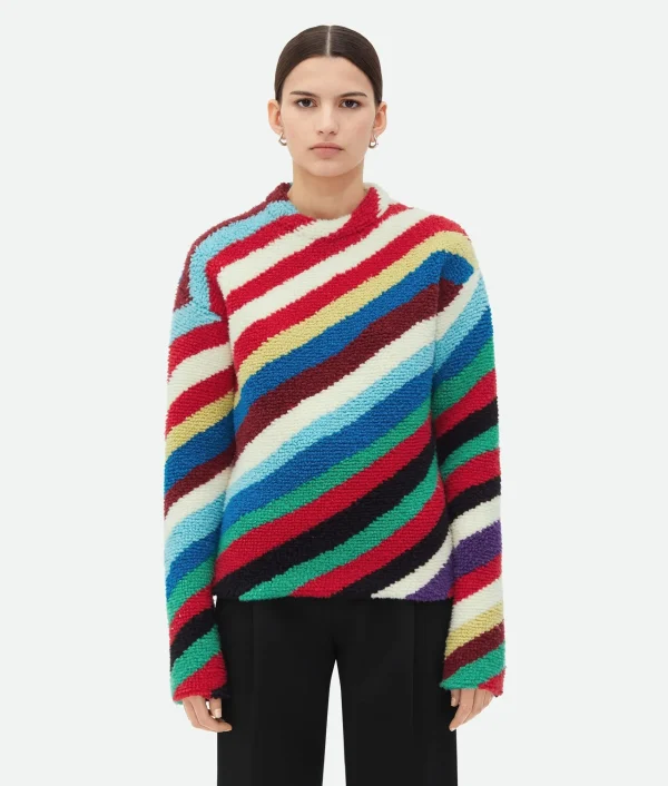 Bottega Veneta Striped Wool Jumper>Women Knitwear