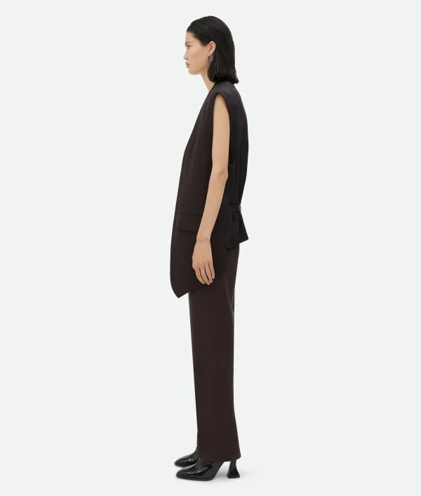 Bottega Veneta Structured Cotton Melange Double Gilet>Women Jackets