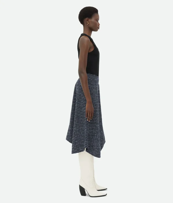Bottega Veneta Structured Tweed Skirt>Women Skirts