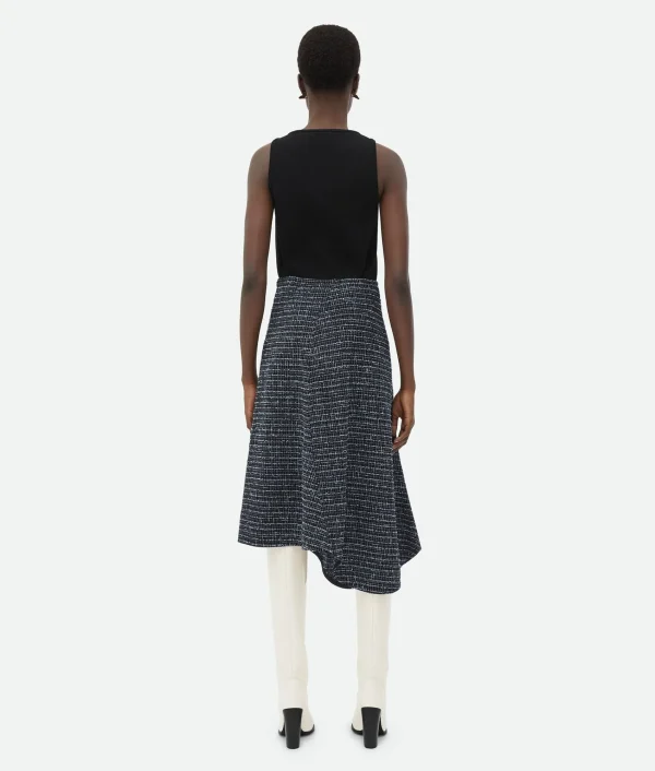 Bottega Veneta Structured Tweed Skirt>Women Skirts