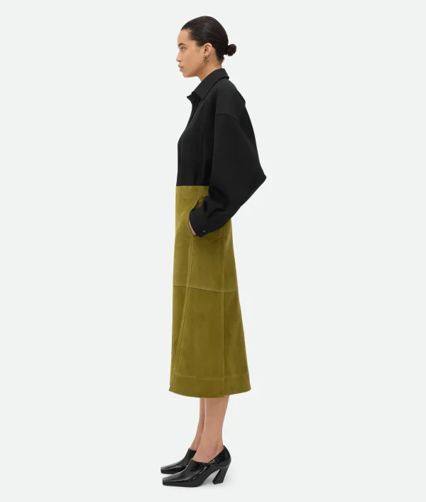 Bottega Veneta Suede Leather Skirt>Women Skirts | Leather