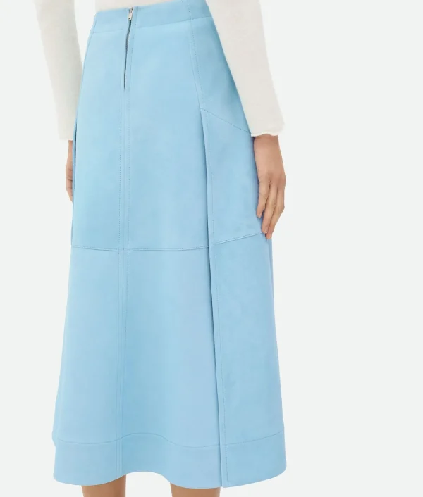 Bottega Veneta Suede Leather Skirt>Women Skirts | Leather
