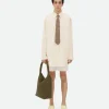 Bottega Veneta Textured Criss-Cross Cotton Shirt> Shirts