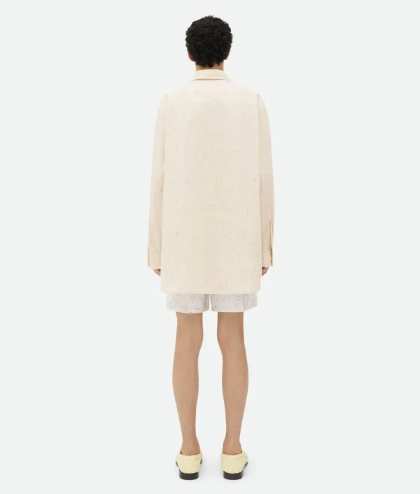 Bottega Veneta Textured Criss-Cross Cotton Shirt> Shirts