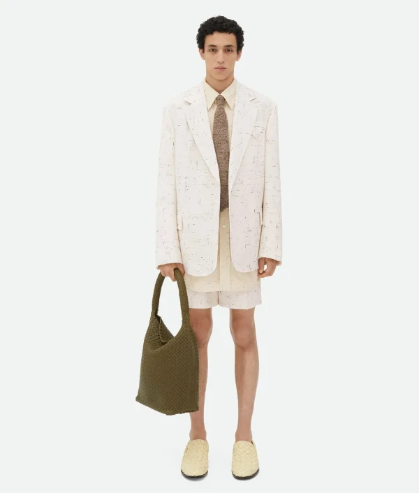 Bottega Veneta Textured Criss-Cross Viscose Silk Shorts> Trousers And Shorts