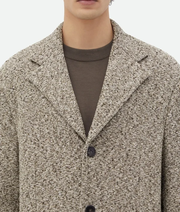 Bottega Veneta Textured Mouline Cotton Coat> Coats