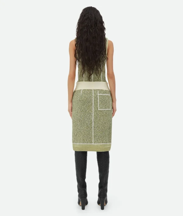 Bottega Veneta Textured Mouline Cotton Jersey Skirt>Women Skirts