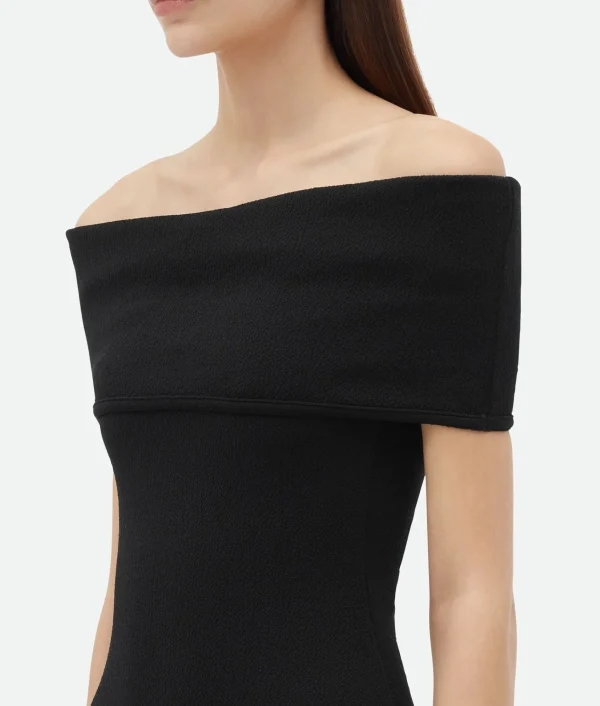 Bottega Veneta Textured Nylon Off-The-Shoulder Dress>Women Dresses