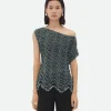Bottega Veneta Textured Viscose Top With Weaved Fringes>Women Tops And T-Shirts