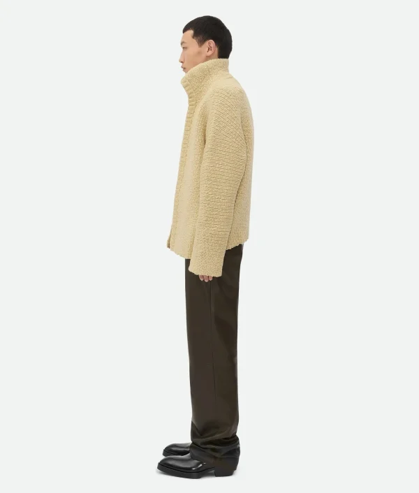 Bottega Veneta Textured Wool Double Layer Cardigan> Knitwear