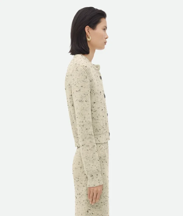 Bottega Veneta Textured Wool Rib Cardigan>Women Knitwear