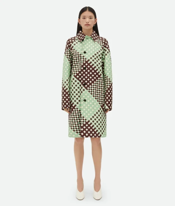 Bottega Veneta Tricolor Intrecciato Leather Coat>Women Leather