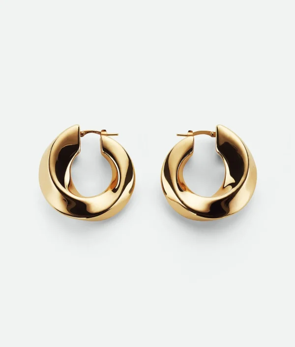 Bottega Veneta Twist Hoop Earrings>Women Earrings