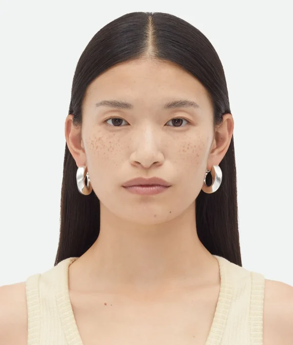 Bottega Veneta Twist Hoop Earrings>Women Earrings