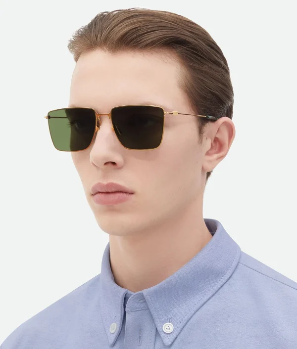 Bottega Veneta Ultrathin Metal Rectangular Sunglasses>Women Sunglasses | Sunglasses
