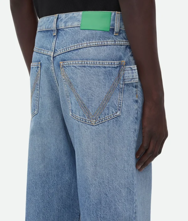 Bottega Veneta Vintage Indigo Washed Wide Leg Denim> Denim
