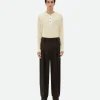 Bottega Veneta Viscose And Silk Criss-Cross Pleated Pants> Trousers And Shorts