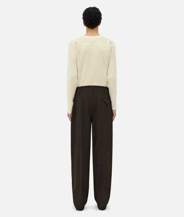 Bottega Veneta Viscose And Silk Criss-Cross Pleated Pants> Trousers And Shorts