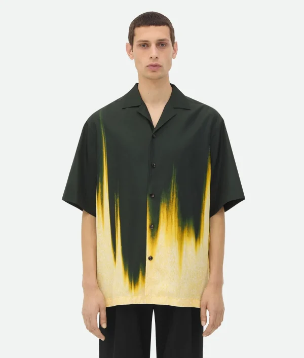 Bottega Veneta Viscose Degrade Petal Print Shirt> Shirts