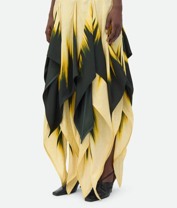Bottega Veneta Viscose Degrade Petal Print Skirt>Women Skirts