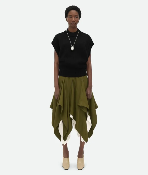 Bottega Veneta Viscose Double Layer Skirt>Women Skirts