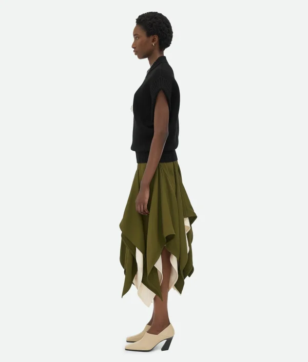 Bottega Veneta Viscose Double Layer Skirt>Women Skirts