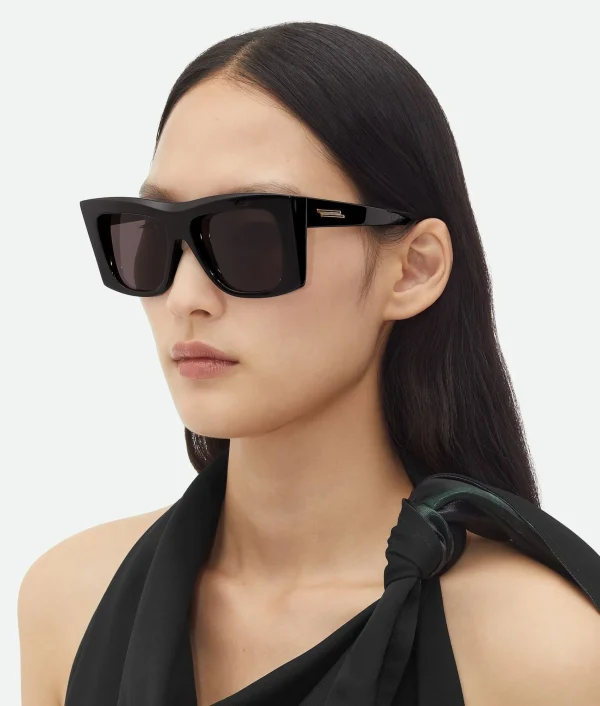 Bottega Veneta Visor Recycled Acetate Square Sunglasses>Women Sunglasses | Sunglasses