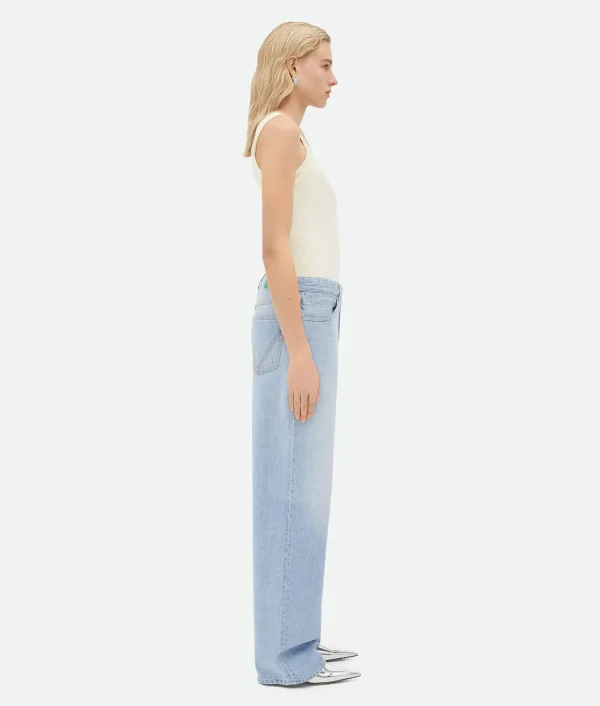Bottega Veneta Wide Leg Light-Bleached Denim>Women Denim