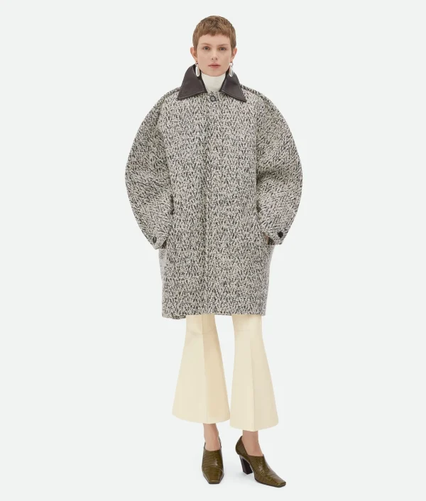 Bottega Veneta Wool Boucle Chevron Coat>Women Coats