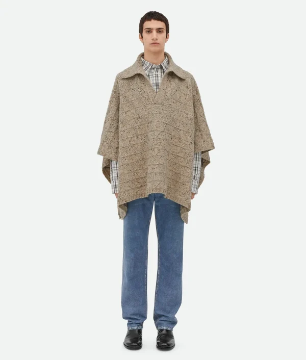 Bottega Veneta Wool Diamond Poncho> Knitwear