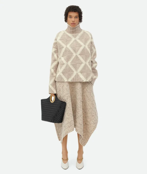 Bottega Veneta Wool Diamond Skirt>Women Skirts